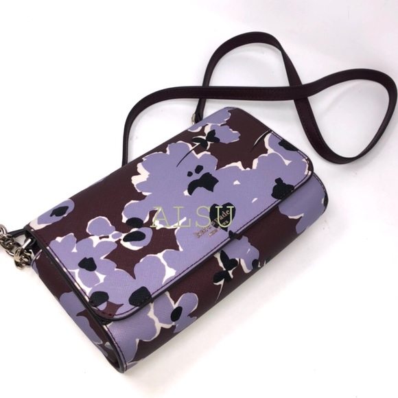 🌸 Spring Sale 🌸 Kate Spade ♠️ Small Flap Crossbody Wild Flowers WLRU6042Z - Picture 7 of 8